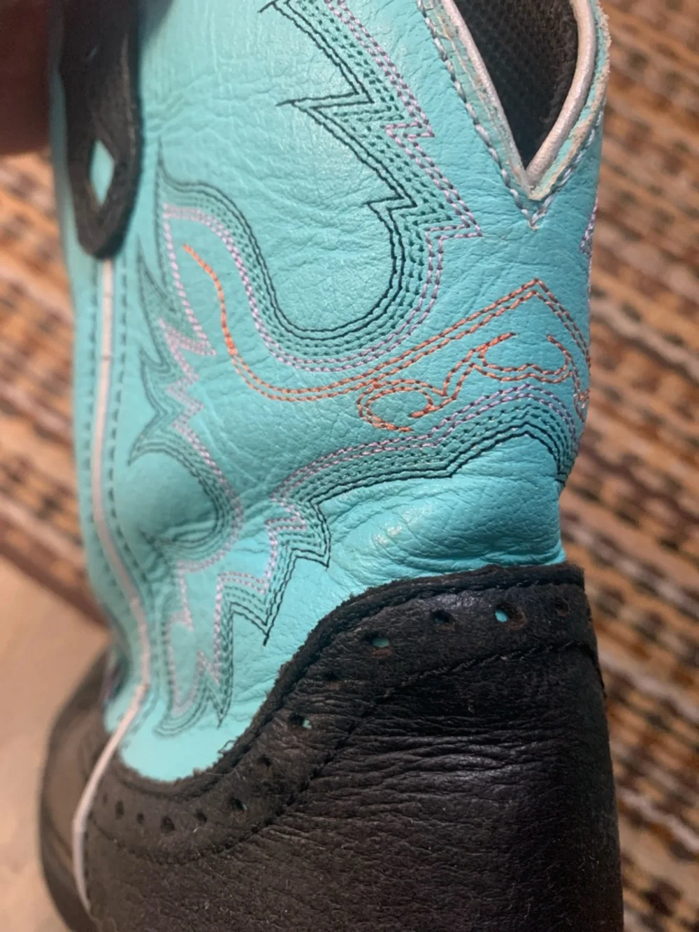 Justin Gypsy Boots Teal Shaft with Black Foot - Picture 13 of 13